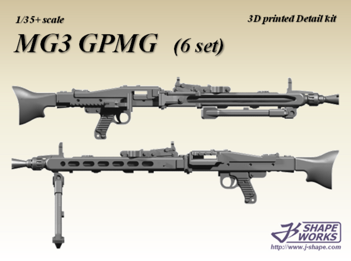 1/35+ MG3 GPMG (6 set) 3d printed