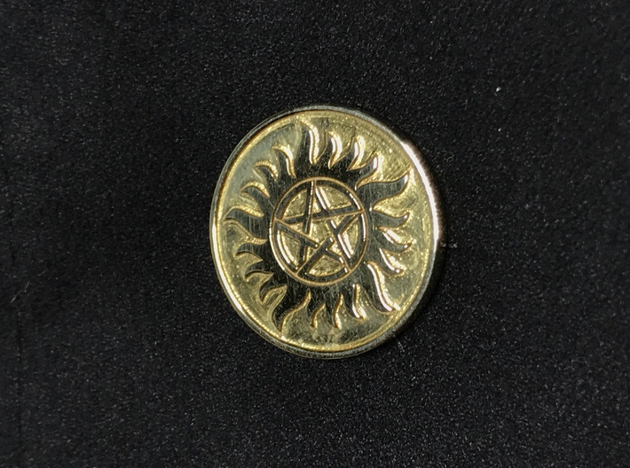 Supernatural Anti Possession Coin Pendant 3d printed