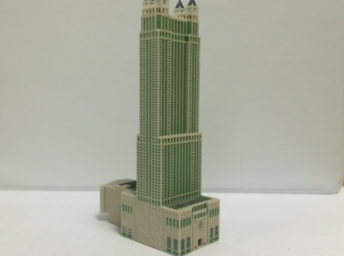 900 North Michigan (1:2400 scale) with color 3d printed