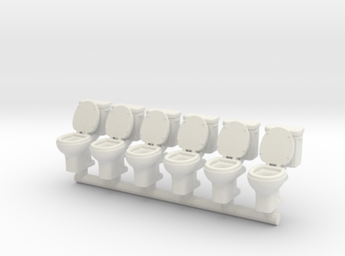 Toilet 01. HO Scale (1:87) 3d printed