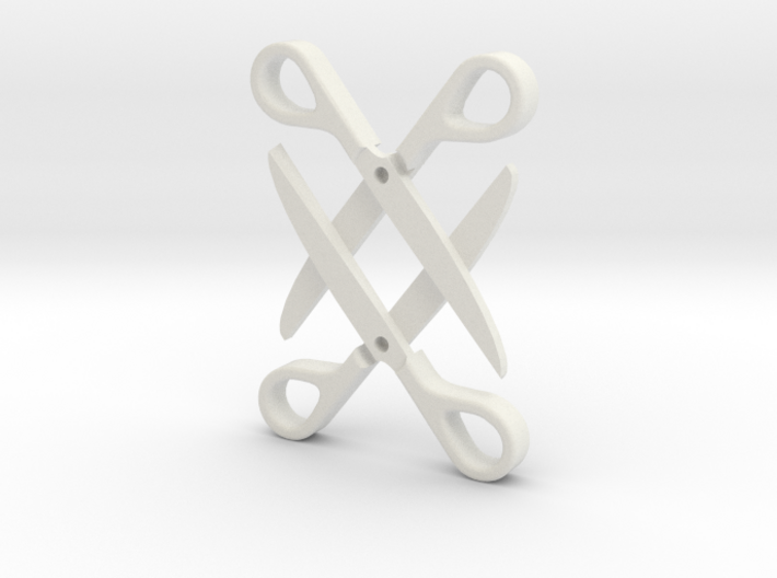 Sapphic: Scissor pendant 3d printed