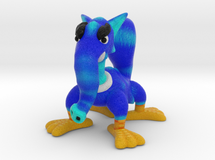 Random Blue Furry Monster 3d printed 