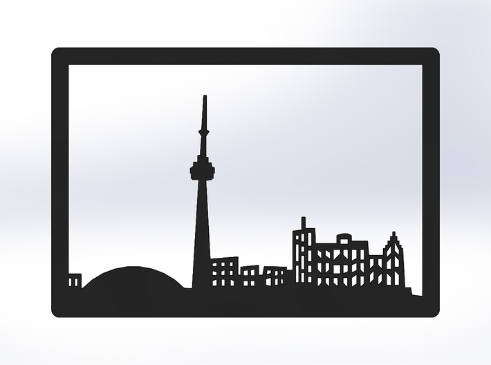 Toronto Skyline - Bookend 3d printed 