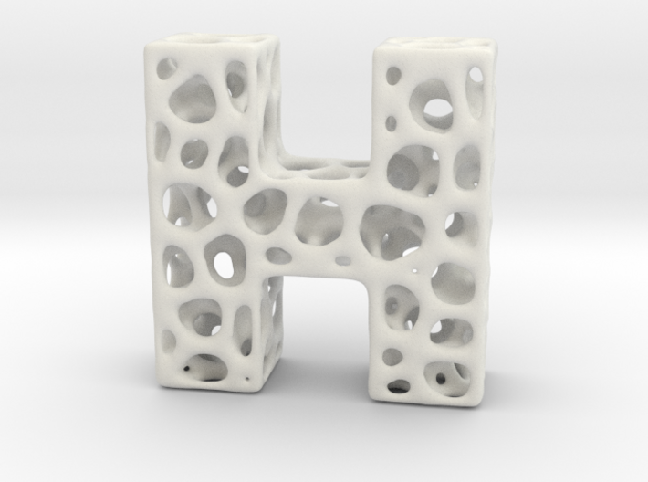 Voronoi Letter ( alphabet ) H 3d printed