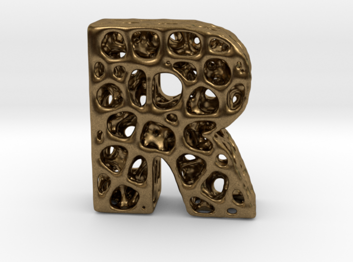 Voronoi Letter ( alphabet ) R 3d printed