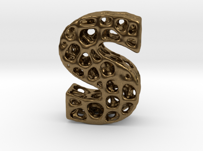 Voronoi Letter ( alphabet ) S 3d printed