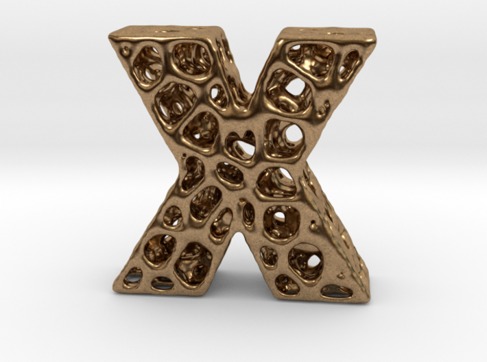 Voronoi Letter ( alphabet ) X 3d printed