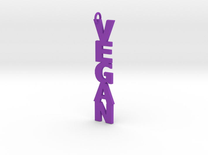 Vegan Keychain 3d printed
