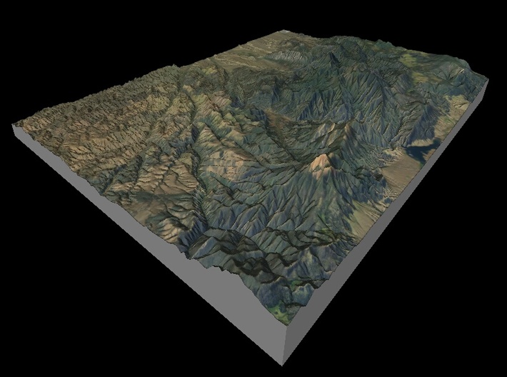 Philmont Scout Ranch Map, New Mexico 3d printed 