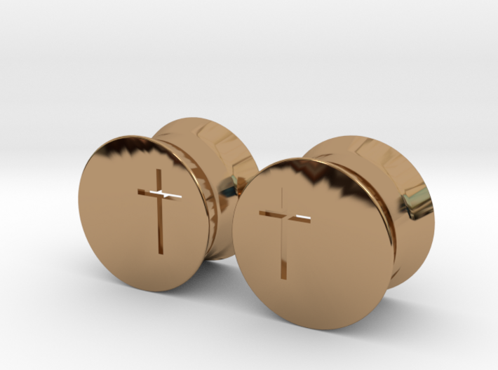 Crucifix Earring Gauges 3d printed