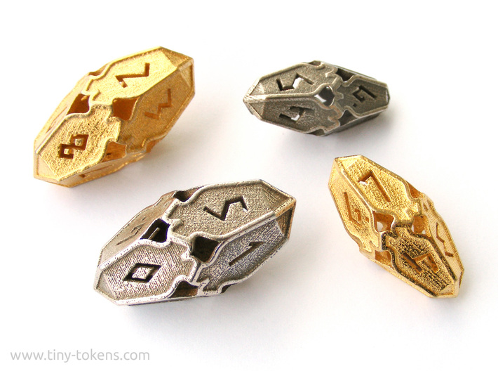 Amonkhet D10 Spindown Life Counter - Small, 3d printed The small and large version of this design in Polished Gold Steel and Stainless Steel