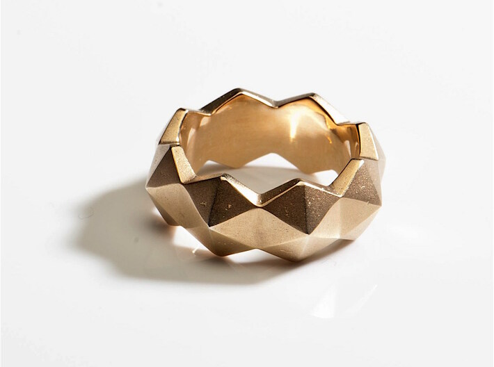 hexagon stud ring 3d printed