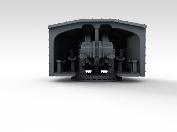 1/350 4.7" MKXII CPXIX Mount x4 25º Closed Ports 3d printed 3d render showing product detail
