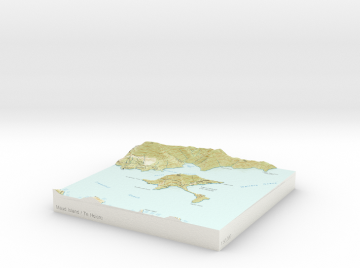 Maud Island / Te Hoiere - 15cm / 1:50k 3d printed