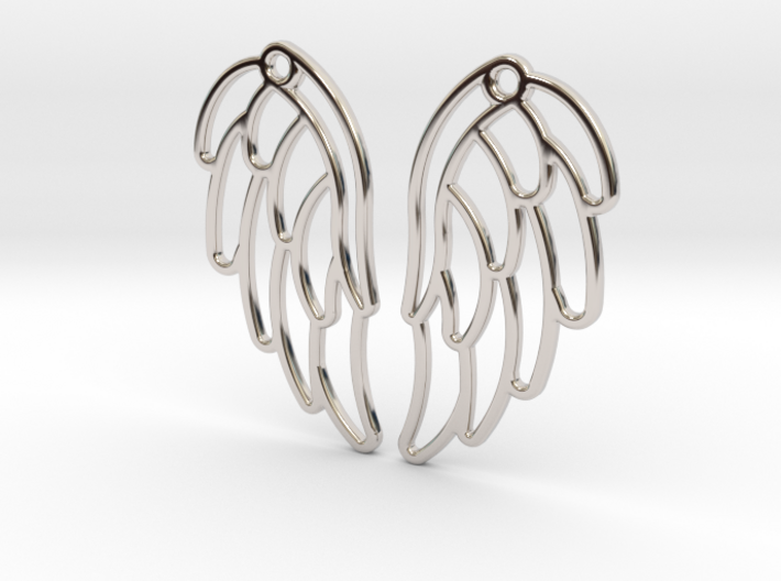 Angel Wing Earrings 3d printed