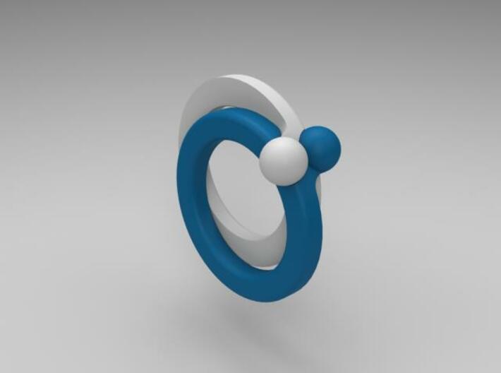 paired-puzzle-ring 3d printed Description