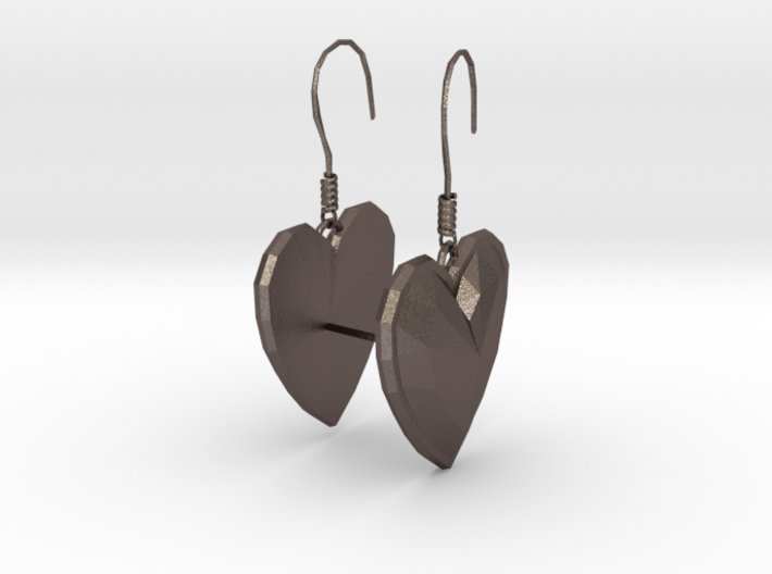 Hearts Earrings 3d printed