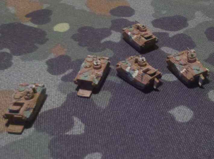 1/300 South Korean K-200 KIFV 3d printed Top view of WSF models. Note the open hatches
