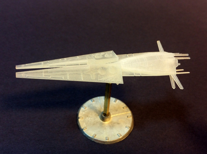 Galactic Scout Ship, New Albion 3d printed Actual printed piece (Frosted Ultra Detail)