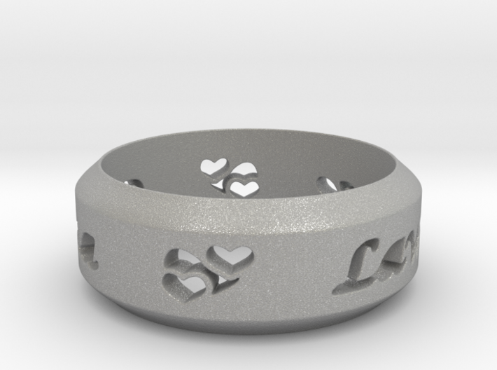 Anniversary Ring with Triple Hearts - May 7, 1990 3d printed