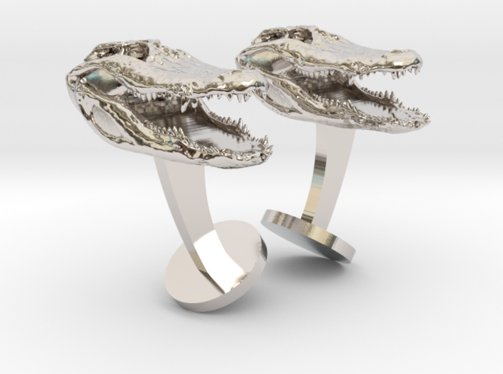 Alligator (Gator) Cufflinks 3d printed