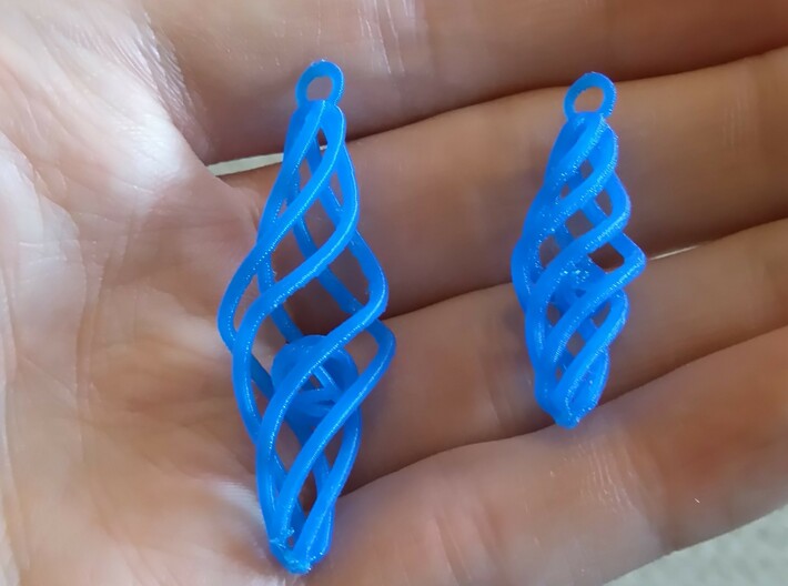 Ball in Cage Pendant 3d printed Plastic FDM Prototypes