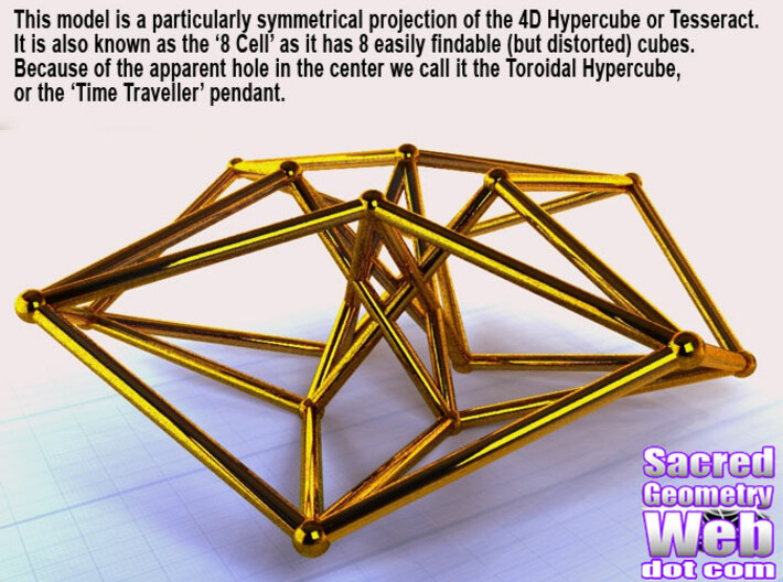 Toroidal Hypercube 50mm 1mm Time Traveller * 3d printed Render 