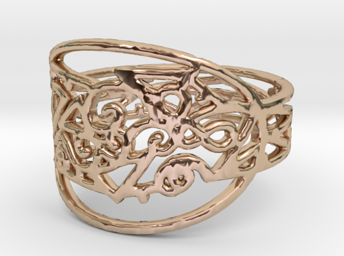Freaky Ring Design Ring Size 7 3d printed