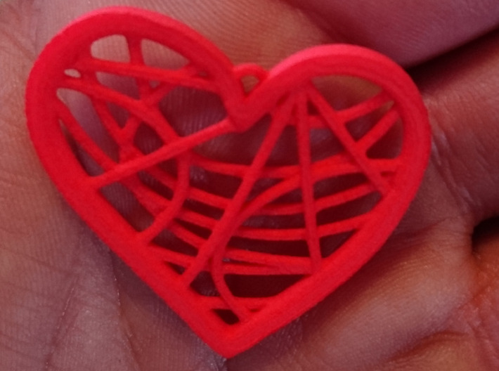 Heart pendant 3d printed