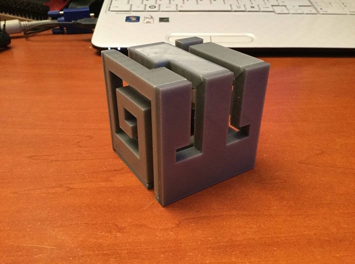 Buildable Nuva Cube Earth 4/6 3d printed Assembled Cube