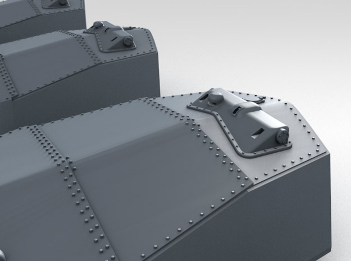 1/700 RN 13.5" MKV Guns HMS Tiger Moveable 3d printed 3d render showing rangefinder detail