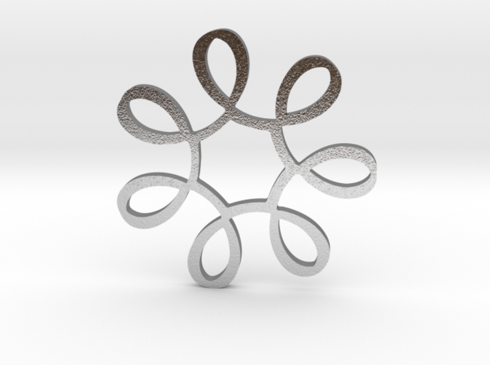 Looped Circle Pendant 3d printed