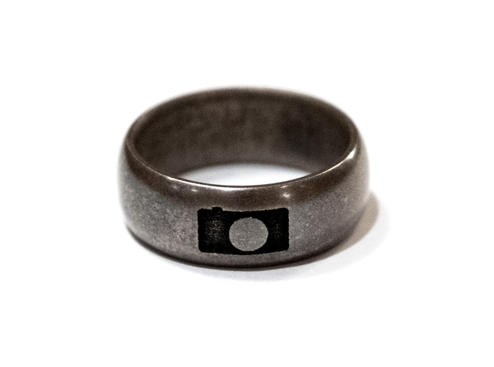 Photography Ring 3d printed Stainless Steel (hand polished)