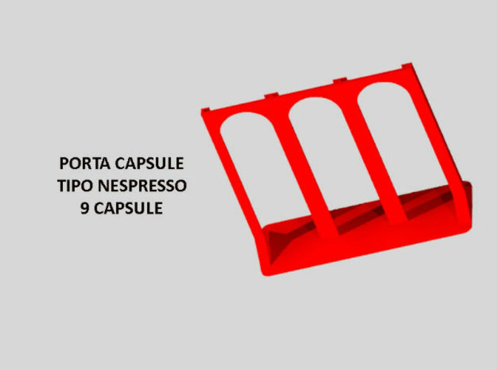 Porta Capsule tipo Nespresso Lineare per 9 3d printed 
