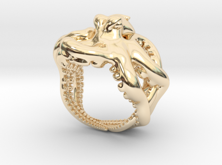Octopus Ring2 21mm 3d printed
