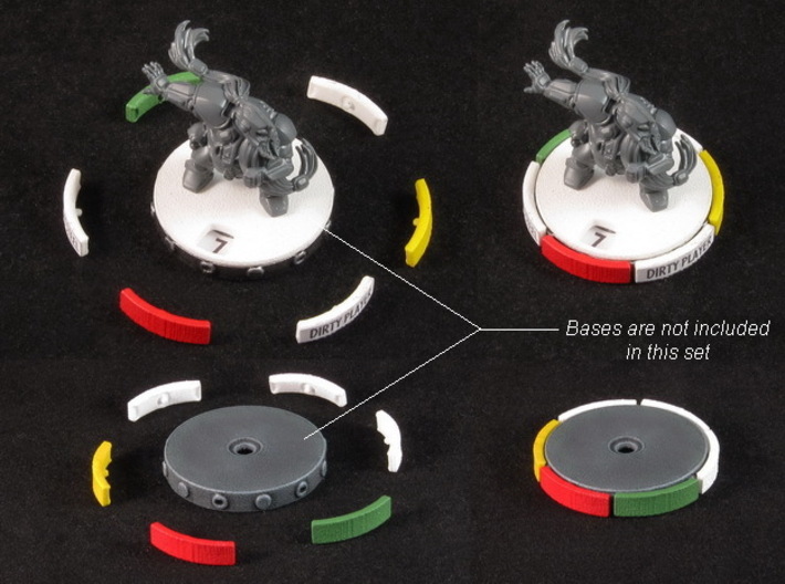 Fantasy Football Skill tabs (36-48 pcs) 3d printed White Strong Flexible, painted. Miniature and bases not included :)