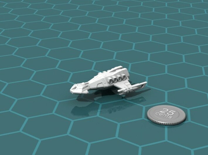 Ngaksu Willawaw 3d printed Render of the model, with a virtual quarter for scale.