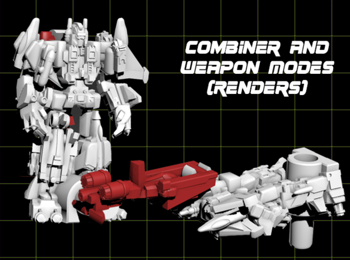 Targetmaster Superion, 5mm  3d printed render of figure in both modes