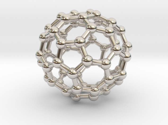 Buckyball C60 Molecule Necklace 3d printed