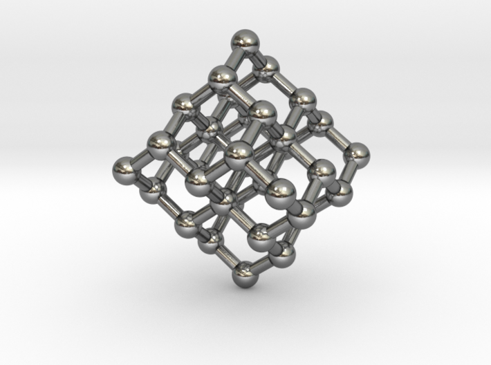 Diamond Molecule Necklace 3d printed