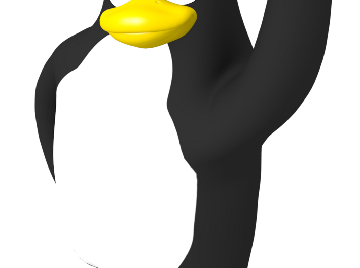 Linux Tux High Five - Standing Model 3d printed High Five!