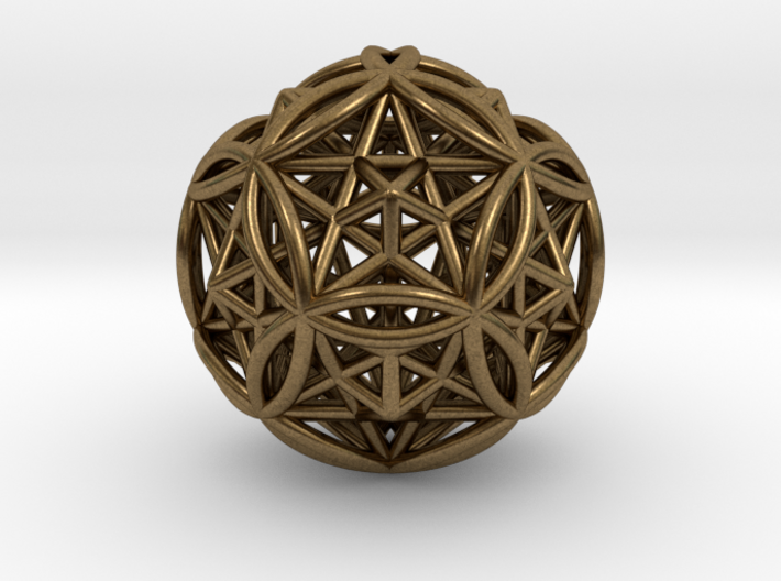 Dodecasphere w/ Icosahedron &amp; Star Faced Dodeca 2&quot; 3d printed