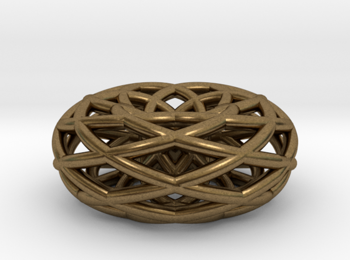 Sacred Geometric Vortex Pendant (6 loop) 3d printed