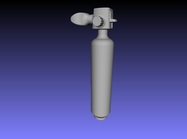 1/6 Scale Scuba Spare Air/Backup Air pony bottle 3d printed