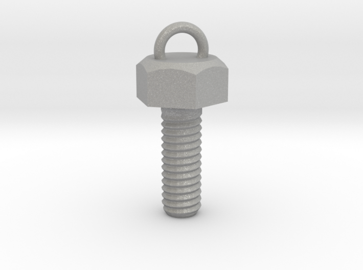 Silver Hex Bolt 3d printed