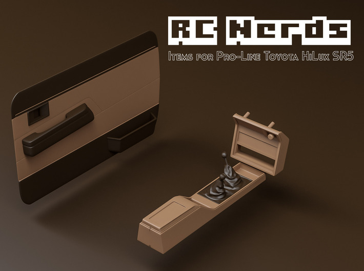 RCN021 Middle console car panel with stick shifts  3d printed 