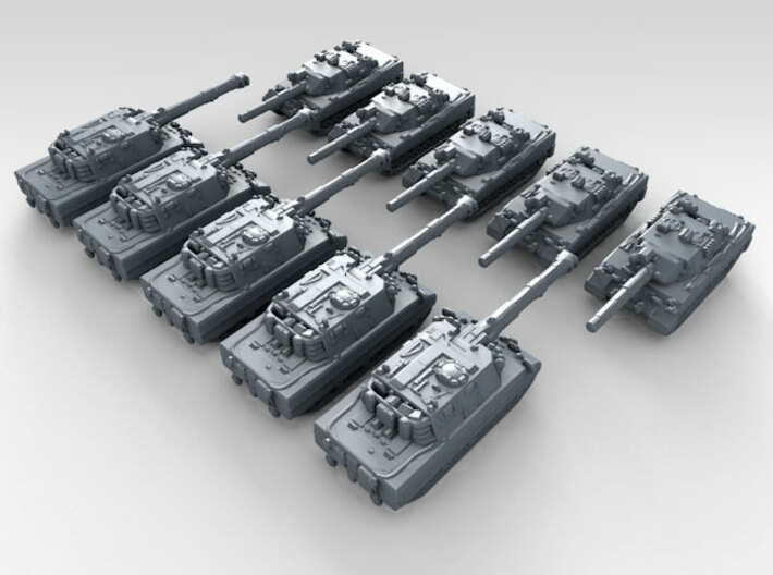 1/700 Scale Modern Italian Army Tank Set 2 3d printed 3d render showing product detail