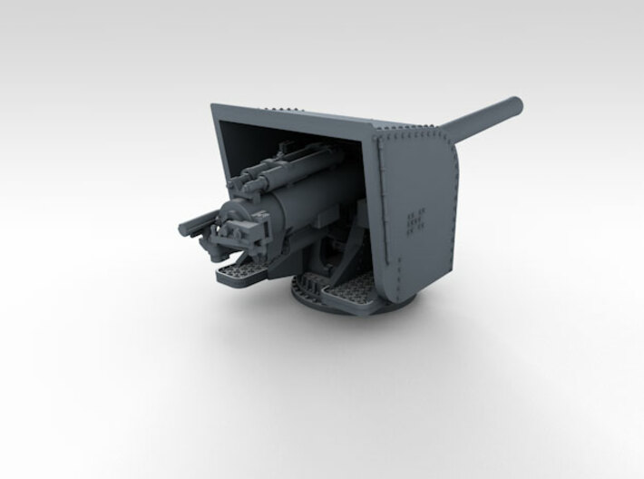 1/700 HMS Hood 5.5" MKI Guns Ports Open x12 3d printed 3d render showing product detail