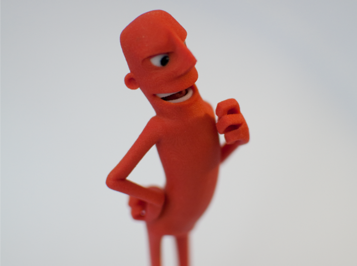 Hueman 'Red' Classic pose Figurine 3d printed A closer look