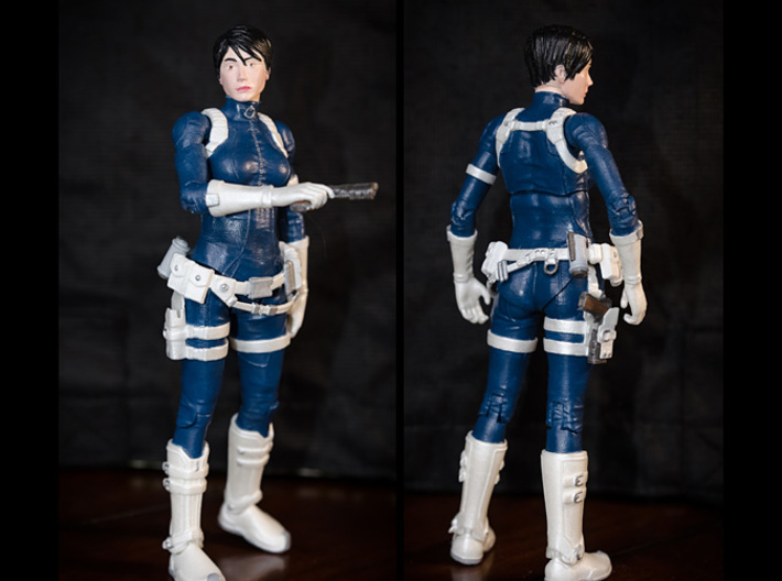 FB01-BeltPack-06  7inch 3d printed Belts printed in White Strong & Flexible Polished were used on this figure